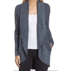 Barefoot Dreams Women's Cozychic Lite Circle Cardigan Carbon Black Size XS/S